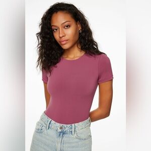 Dynamite Women's Short Sleeve Bodysuit - Mauve